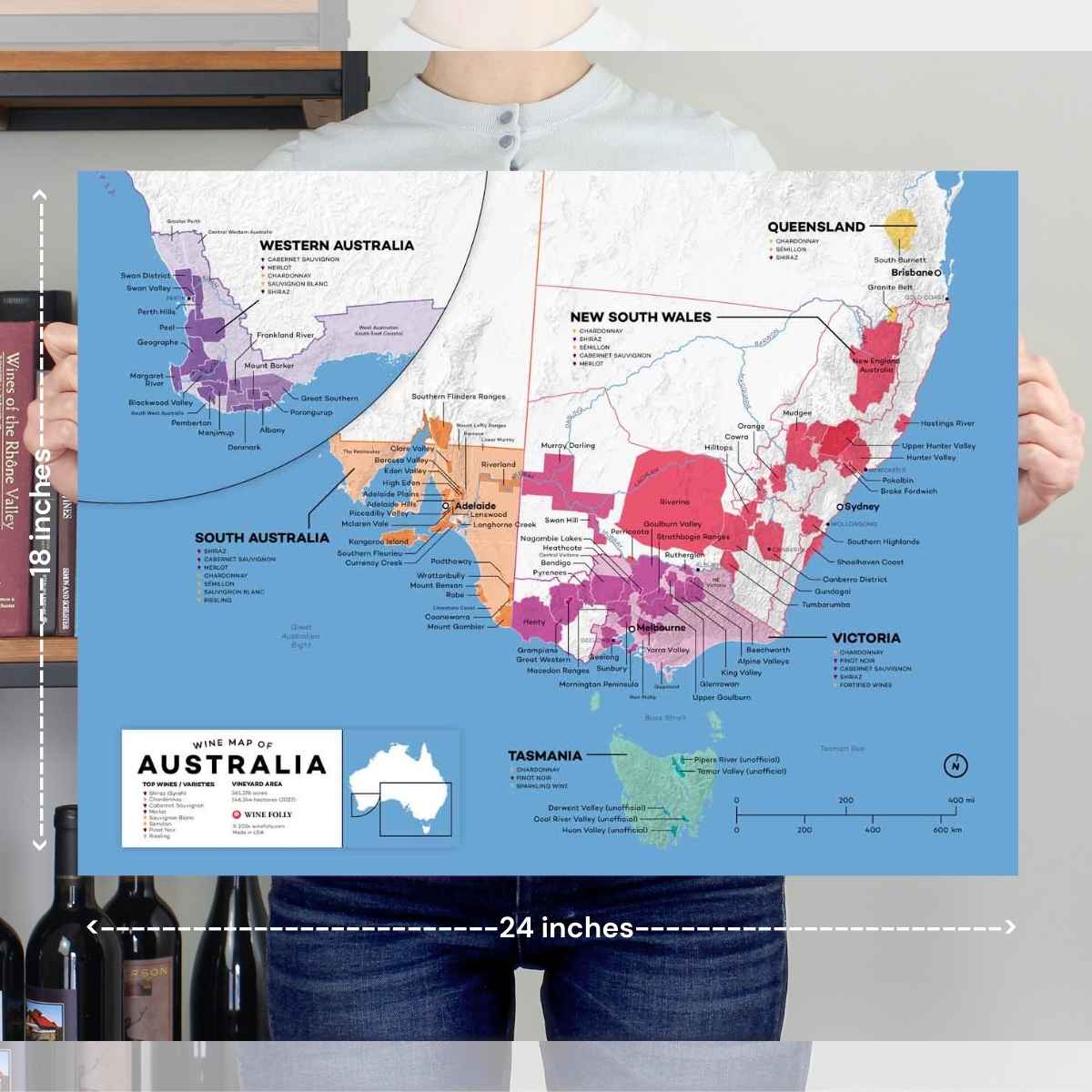 Australia Wine Map - 2nd Edition