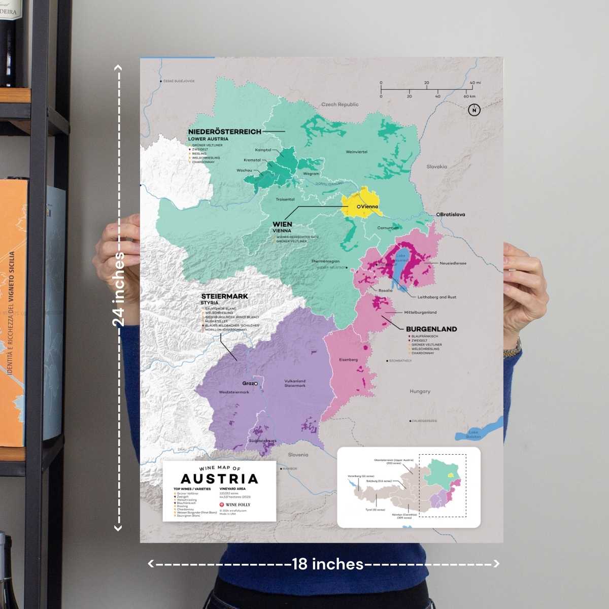 Austria Wine Map - 2nd Edition