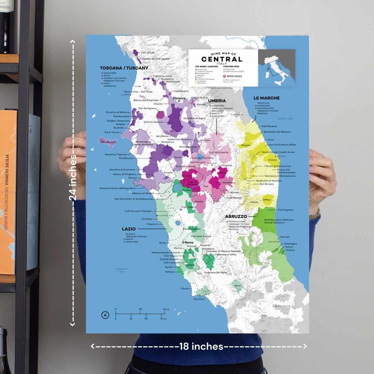 Italy Central Wine Map - 2nd Edition