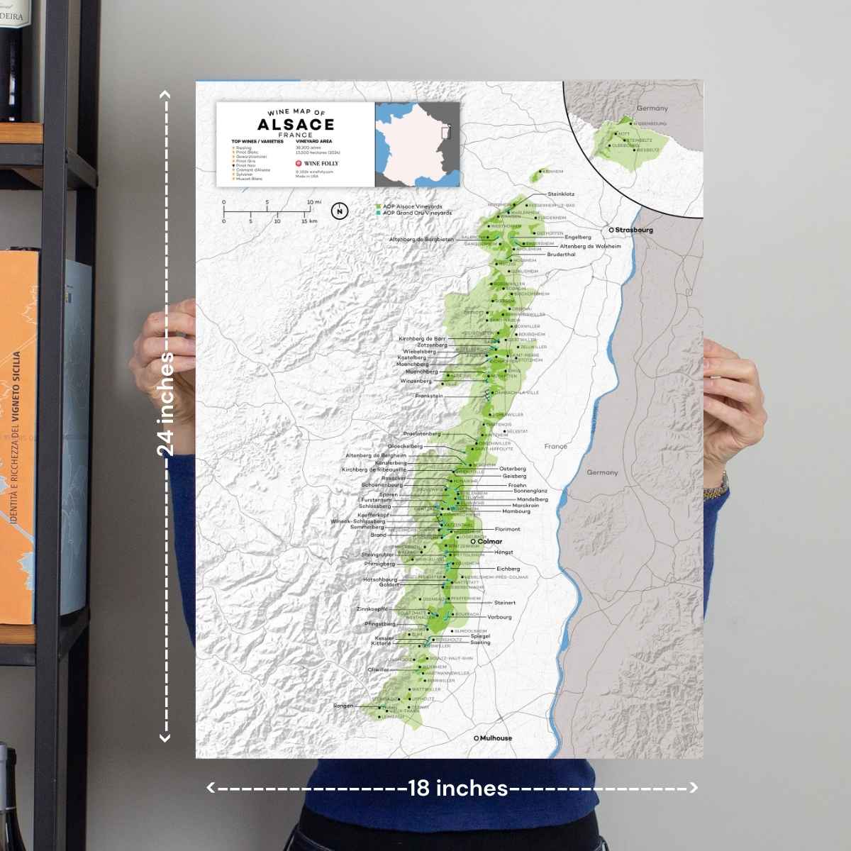 France Alsace Wine Map - 2nd Edition