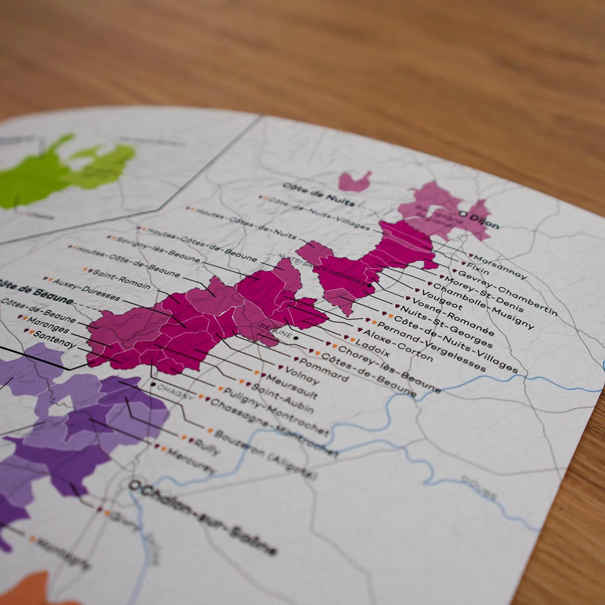 France Bourgogne (Burgundy) XL Wine Map - 2nd Edition - Image 3