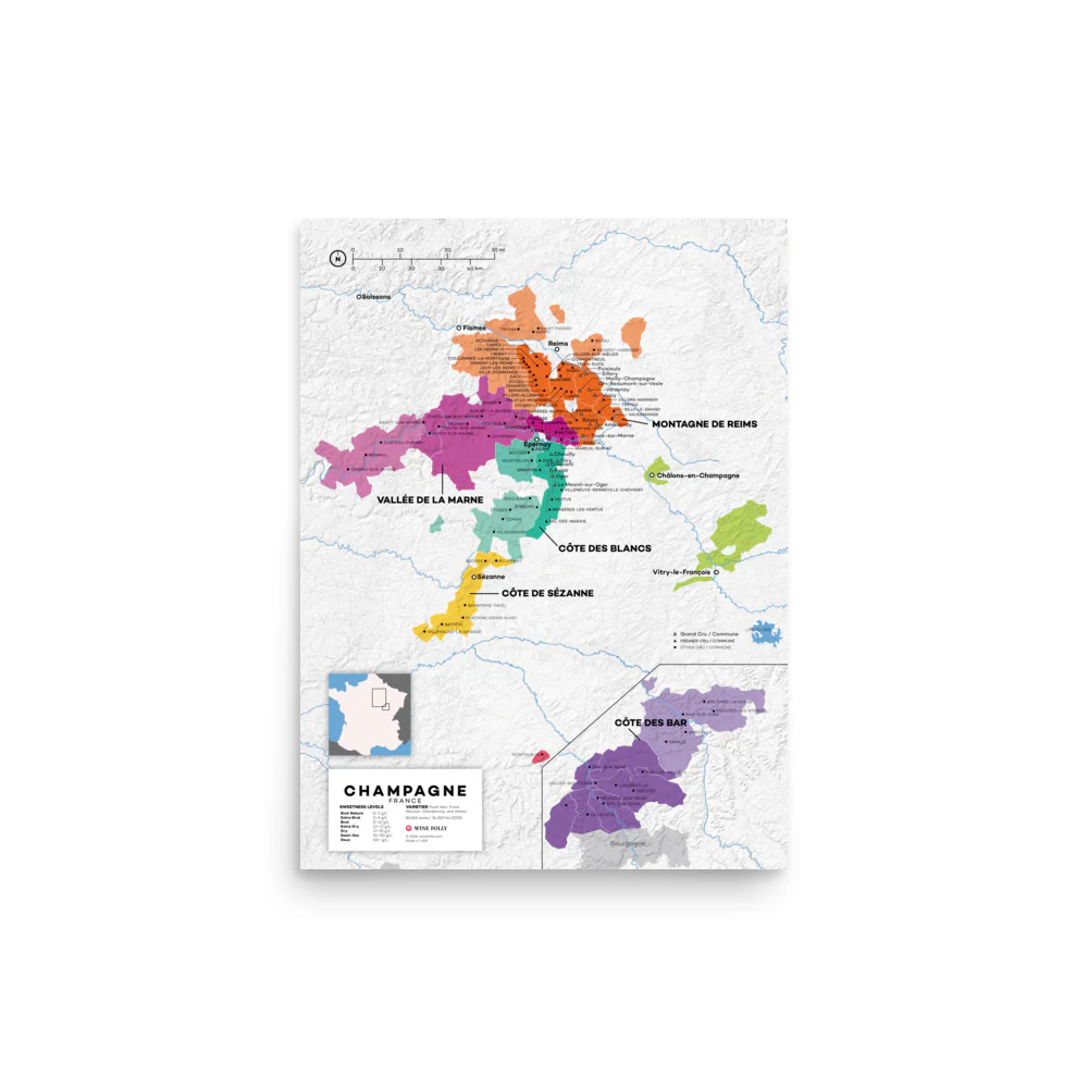 France Champagne Wine Map - 2nd Edition - Image 4