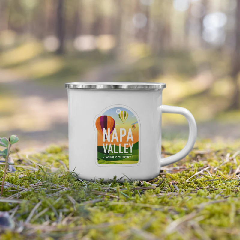 Napa Valley Enamel Mug