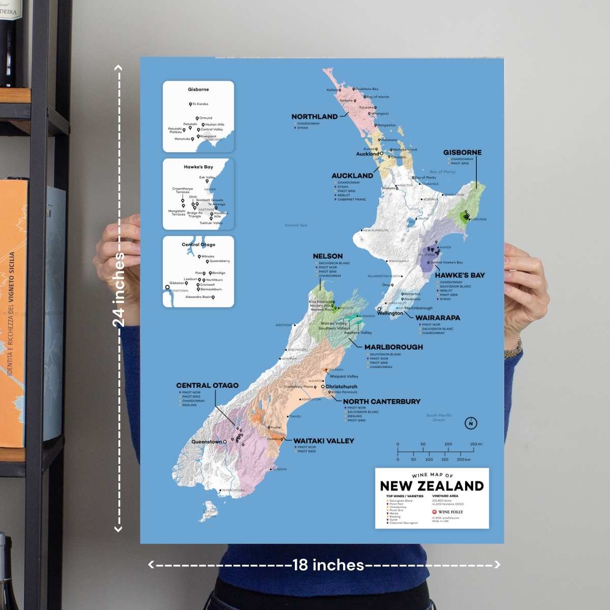 New Zealand Wine Map - 2nd Edition