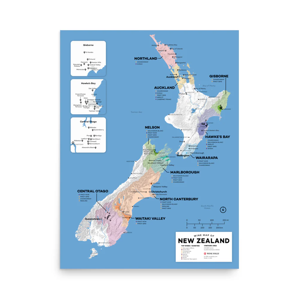 New Zealand Wine Map - 2nd Edition - Image 3