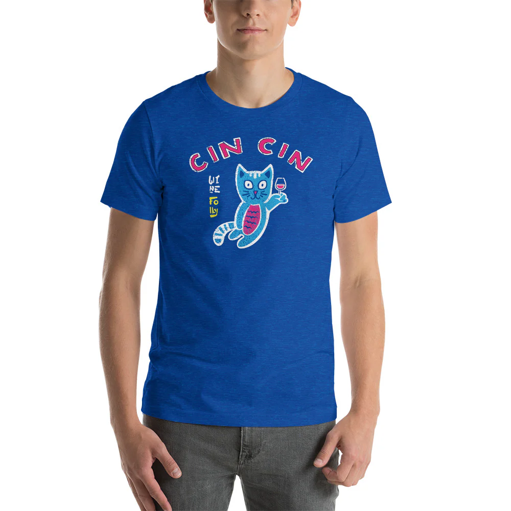 Cin Cin (Pink & Blue Edition) - Short-Sleeve Unisex T-Shirt - Image 4