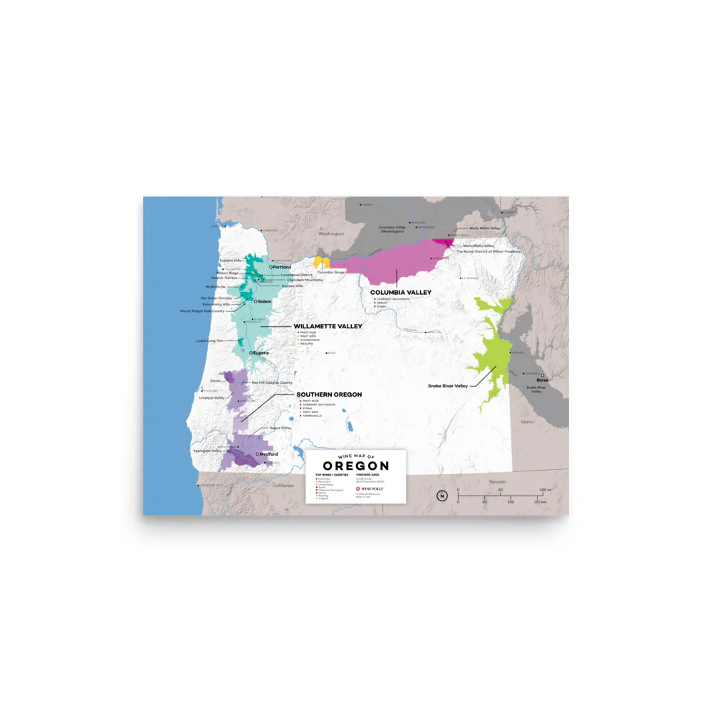 USA Oregon Wine Map - 2nd Edition - Image 4